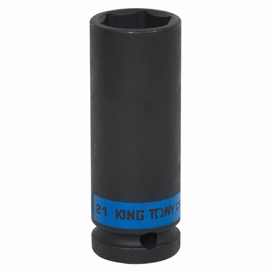 Головка торцевая King Tony 21 мм 1/2" глубокая – фото №1 Головка торцевая King Tony 21 мм 1/2" глубокая – №1