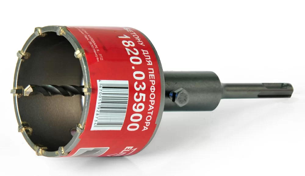 Коронка твердосплавная SDS+ Elitech 80 мм по бетону – фото №1 Коронка твердосплавная SDS+ Elitech 80 мм по бетону – №1