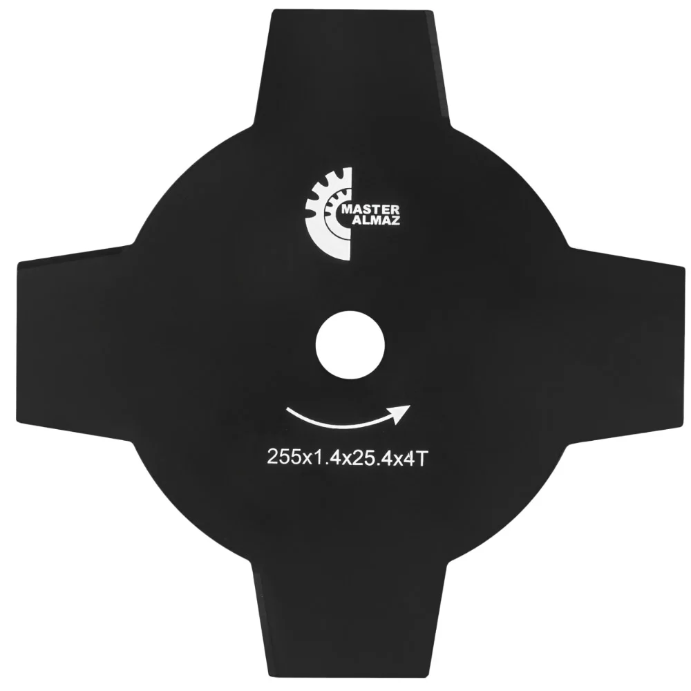 Нож для триммера МастерАлмаз 255х25,4х1,4 мм (4 лезвия) – фото №1 Нож для триммера МастерАлмаз 255х25,4х1,4 мм (4 лезвия) – №1