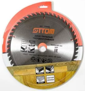 Может пригодиться Диск пильный Ottom 235x30/25/20 мм 50Т