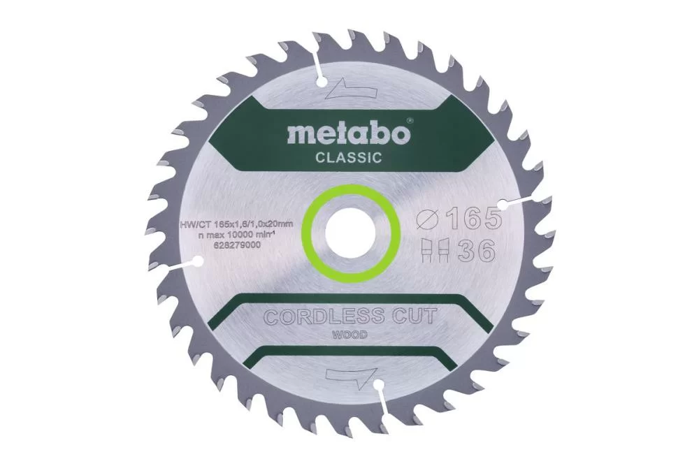 Диск пильный Metabo Precision Cut Classic WZ20° 165x20 мм 18T – фото №1 Диск пильный Metabo Precision Cut Classic WZ20° 165x20 мм 18T – №1