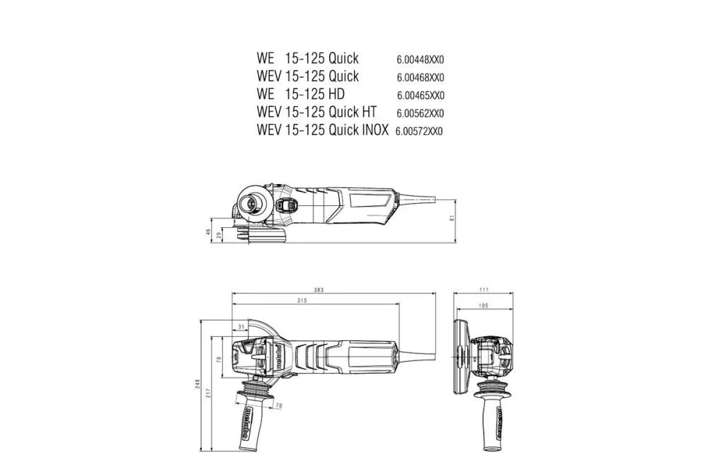 УШМ Metabo WEV 15-125 Quick (в кейсе) – №4