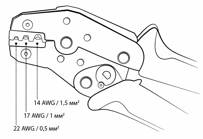 Клещи для обжима клемм Дело Техники профессиональные №1