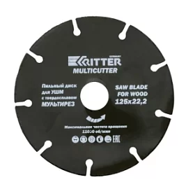 Фото товара «Диск пильный по дереву для УШМ Ritter Multi 125x1,0х22,2 мм»