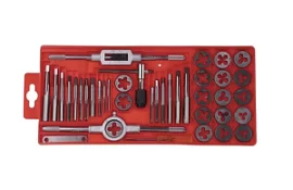 Фото товара «Набор метчиков и плашек Зубр М3-М12 в пластиковом боксе (40 пред)»