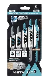 Фото товара «Набор пилок для лобзика Metallica Optima №2 T244DA/T101D/T101AI/T118A/T123X по дереву/металлу (5 шт)»