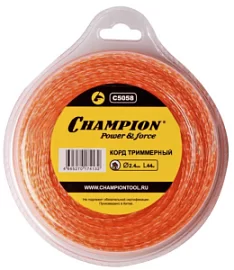 Товар «Леска для триммера Champion Square Twist Duo 2,4 мм/44 м витая» Фото товара «Леска для триммера Champion Square Twist Duo 2,4 мм/44 м витая»