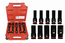 Товар «Набор головок Milwaukee ShW 1/2", удлиненные (10 шт)» Фото товара «Набор головок Milwaukee ShW 1/2", удлиненные (10 шт)»