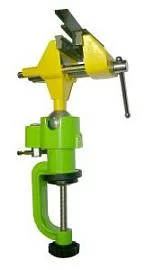 Фото товара «Тиски слесарные Skrab 75 мм поворотные на струбцине (25441)»