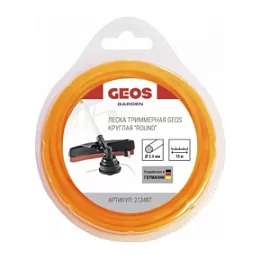 Товар «Леска для триммера GEOS 2,4 мм/15 м круглая» Фото товара «Леска для триммера GEOS 2,4 мм/15 м круглая»