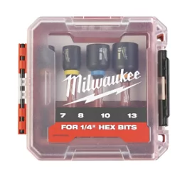 Фото товара «Набор торцевых головок Milwaukee Shockwave 1/4" Hex магнитные (4 шт) »