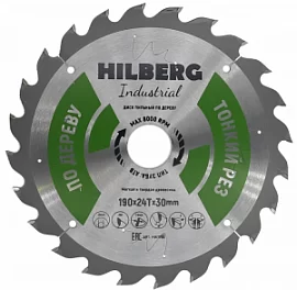 Товар «Диск пильный Hilberg Industrial Дерево 190х30 мм 24T тонкий рез» Фото товара «Диск пильный Hilberg Industrial Дерево 190х30 мм 24T тонкий рез»