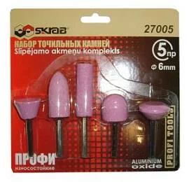 Фото товара «Набор точильных камней Skrab Профи, 6 мм (5 шт) (27005)»