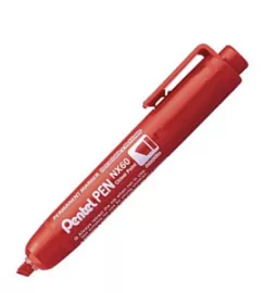 Товар «Маркер перманентный Pentel Pen 3,9х5,7 мм, автоматический, красный» Фото товара «Маркер перманентный Pentel Pen 3,9х5,7 мм, автоматический, красный»