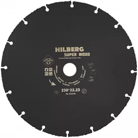Фото товара «Диск пильный по дереву для УШМ Hilberg Super Wood 230х22,2 мм с карбид-вольфрамовыми напайками»
