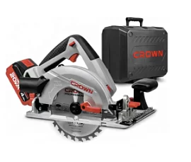 Фото товара «Аккумуляторная циркулярная пила Crown CT25002-165HX-4 BMC (2х4,0 Ач)»