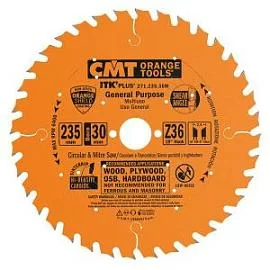 Фото товара «Диск пильный CMT 235X30(+25)X2,4/1,6 18° 10° ATB + 8° SHEAR Z=36»