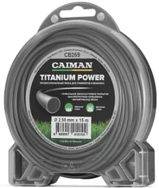 Товар «Леска для триммера Сaiman Titanium Power 2,5 мм/15 м круглая» Фото товара «Леска для триммера Сaiman Titanium Power 2,5 мм/15 м круглая»