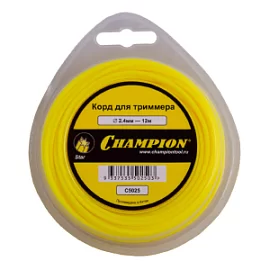 Фото товара «Леска для триммера Champion Star 2,4 мм/12 м звезда»