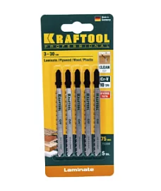 Товар «Набор пилок для лобзика Kraftool T101BR по дереву, шаг 2.5 мм, 75 мм (5 шт)» Фото товара «Набор пилок для лобзика Kraftool T101BR по дереву, шаг 2.5 мм, 75 мм (5 шт)»
