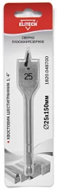 Фото товара «Сверло по дереву Elitech 25x150 мм перовое с шестигранным хвостовиком»