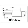 Бур крестовой SDS-max Milwaukee 16х540 мм – №2
