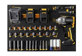 Фото товара «Аккумуляторный гайковерт Runtec RT-IWIS1E39F (2х4,0 Ач) с набором головок и аксессуарами»