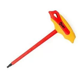 Фото товара «Отвертка-ключ диэлектрическая шестигранная с Т-образной рукояткой КВТ Профи 4 мм»