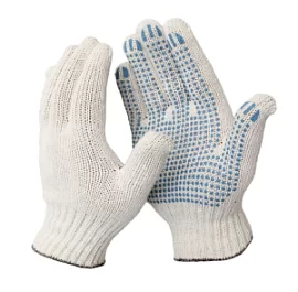 Фото товара «Перчатки ЛидерТекс х/б с ПВХ 7,5 класс, 6 нитей»