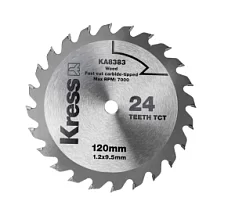 Вы смотрели Диск пильный Kress ТСТ по дереву 120х1,2х9,5 мм 