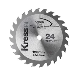 Фото товара «Диск пильный Kress ТСТ по дереву 120х1,2х9,5 мм »