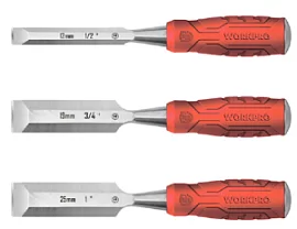 Товар «Набор стамесок WORKPRO 12/19/25 мм (3 шт) (WP201300)» Фото товара «Набор стамесок WORKPRO 12/19/25 мм (3 шт) (WP201300)»