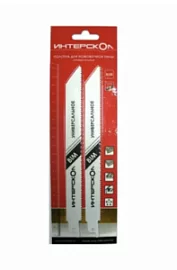 Фото товара «Полотно сабельное Интерскол HBS-228DF 228х205х4,0 мм универсальное (2 шт) »