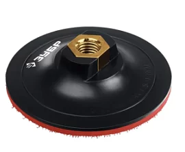 Фото товара «Тарелка опорная для УШМ Зубр 100 мм М14 на липучке под АГШК »