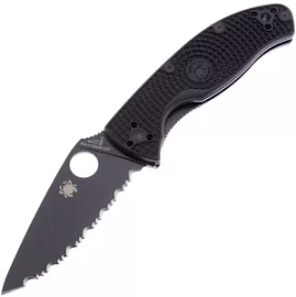 Фото товара «Нож Spyderco Tenacious LTW Black Serrated (122SBBK)»