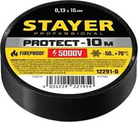 Фото товара «Изолента ПВХ Stayer Protect 10 м х 15 мм, черная»