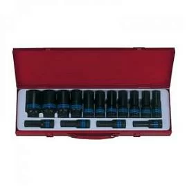 Товар «Набор торцевых головок King Tony 1/2" 10-32 (15 шт)» Фото товара «Набор торцевых головок King Tony 1/2" 10-32 (15 шт)»