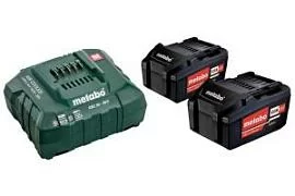 Фото товара «Комплект аккумуляторов Metabo Basic-Set (2 акк 4,0Ач 18В+ЗУ ASC 55)»