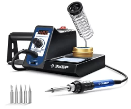 Фото товара «Паяльная станция Зубр ПС-60Ц 9-в-1»