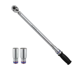 Фото товара «Ключ динамометрический King Tony 1/2", 60-340 Нм в комплекте 2 торцевые головки»