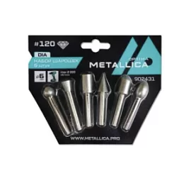 Товар «Набор шарошек алмазных Metallica Optima #120 60 мм по плитке, камню, бетону (6 шт)» Фото товара «Набор шарошек алмазных Metallica Optima #120 60 мм по плитке, камню, бетону (6 шт)»