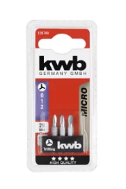 Фото товара «Набор бит KWB Micro Tri-Wing TW 0, 1, 2 28 мм (3 шт)»