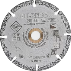 Вы смотрели Диск алмазный Hilberg Super Master 76х10 мм