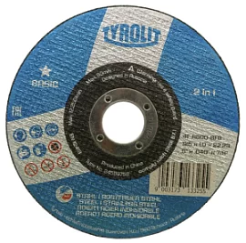 Фото товара «Диск по металлу Tyrolit Basic 125х1,0х22,2 мм A60R BFB T-41 армированный, по нержавеющей стали»