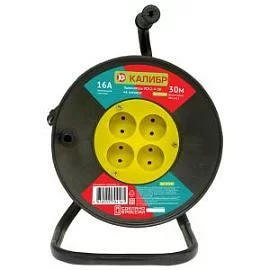 Фото товара «Удлинитель электрический Калибр на катушке 30м 2х2,5 (217126)»