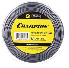 Товар «Леска для триммера Champion Aluminium 2,7 мм/72 м круглая» Фото товара «Леска для триммера Champion Aluminium 2,7 мм/72 м круглая»