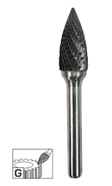 Фото товара «Бор-фреза твердосплавная ПрофОснастка №375 тип G 3х10х38 мм, хвостовик 3 мм»