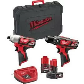 Фото товара «Набор инструментов Milwaukee M12 ВPP2В-421С (Li-Ion2Ач/4Ач)»