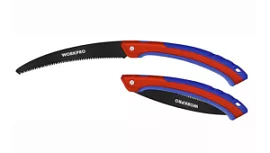 Фото товара «Ножовка садовая WORKPRO 250 мм складная с изогнутым лезвием (WP333003)»