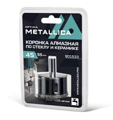 Вы смотрели Коронка алмазная Metallica Optima 45x55 мм #80 по стеклу, плитке